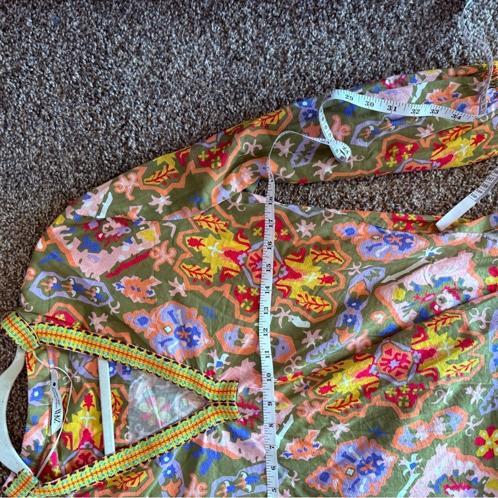 Zara Colorful Patterned Blouse - Picture 6 of 7